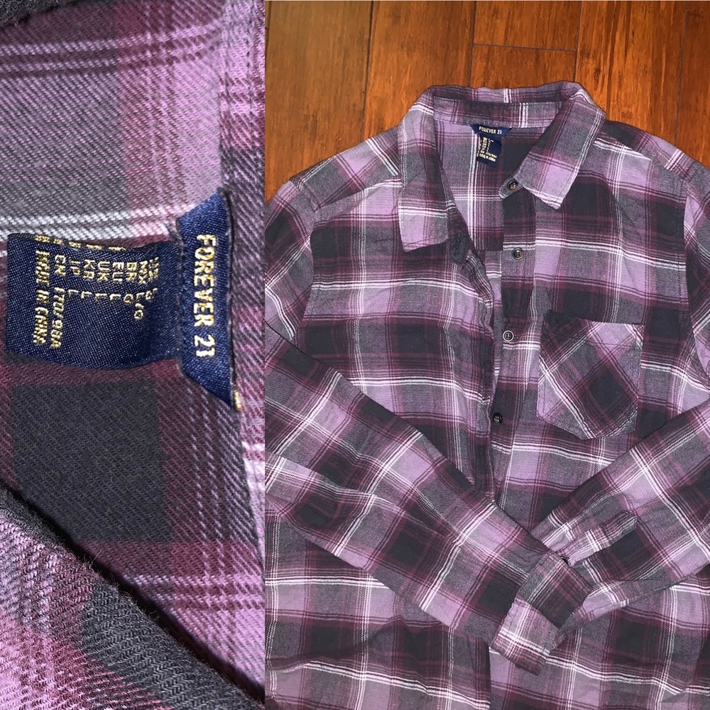Purple and gray flannel